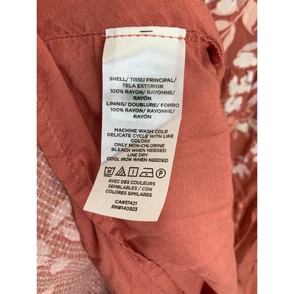 Loft Outlet Women's Dress Pink/Coral Spring Blouson Dress Floral - Picture 3 of 6